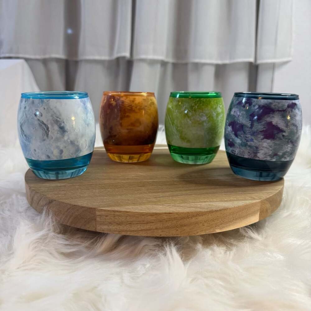 Think Geek Star Wars Planetary Glassware Juice Glass Cup Set of 4